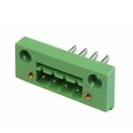 5.08mm Female Pluggable terminal block Right Angle With Fixed hole Panel Mount